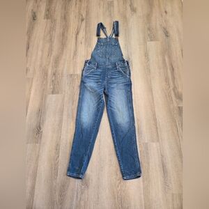 Abercrombie Fitch Womens Sm Denim Overalls Light Wash Criss Cross 90s Y2K Tapere